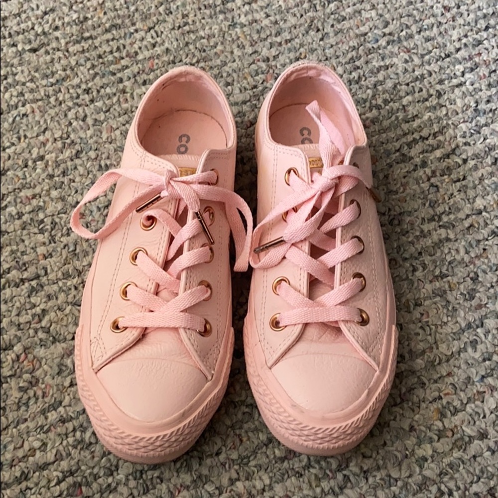 Pink leather converse!